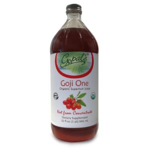 Goji One<br /><span style="font-size: .8em; color: #000;">100% Organic wild crafted Juice<br /> 32 oz.</span>